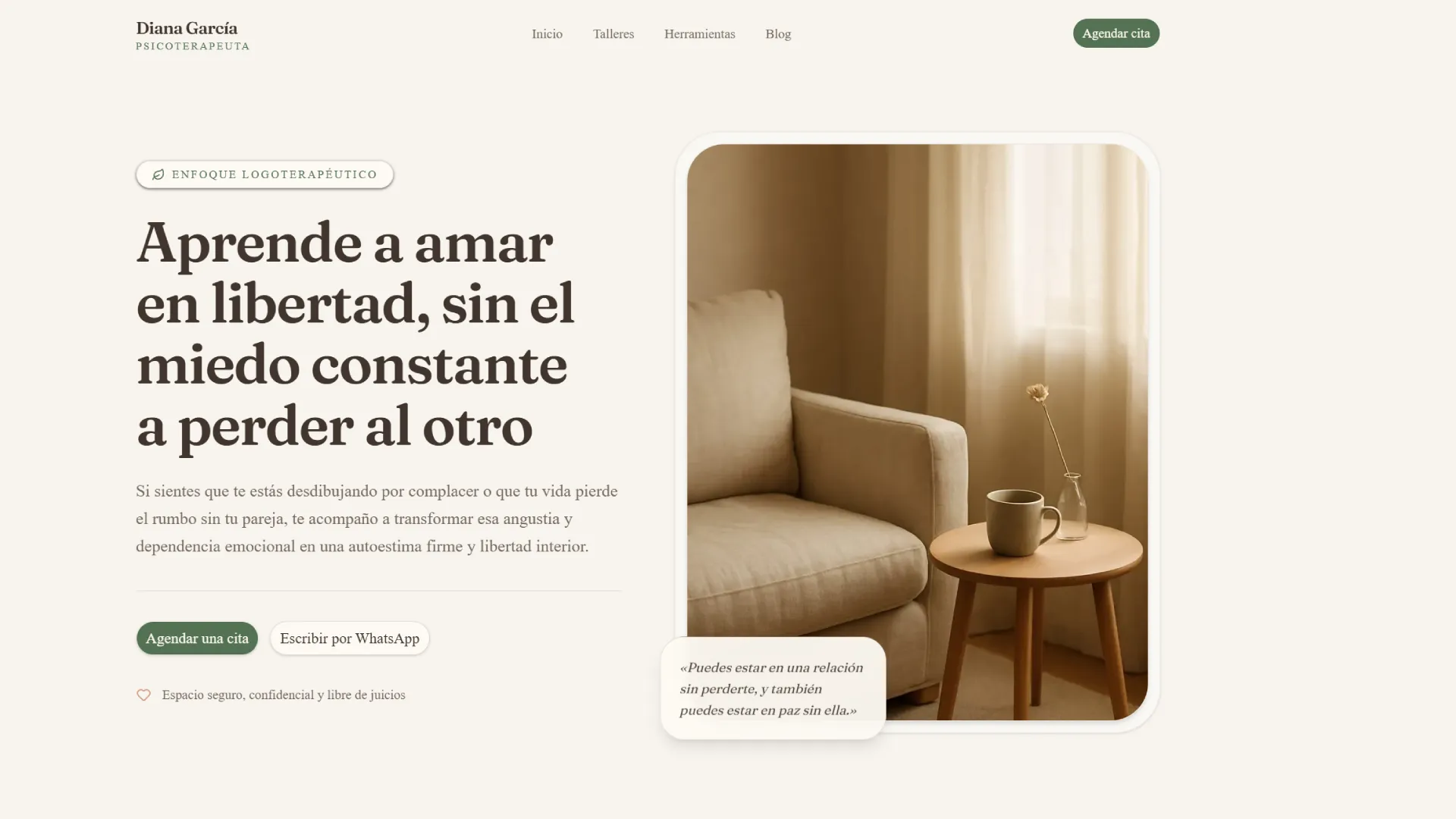 Mockup del proyecto Diana García